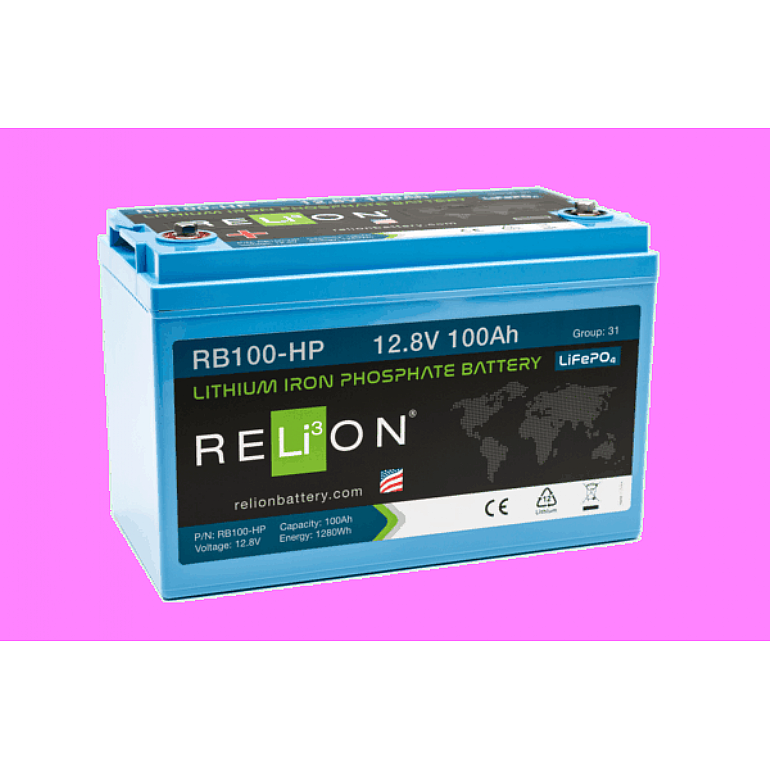RELiON 12.8V 100Ah HP LiFePO4 Battery REL-RB100-HP